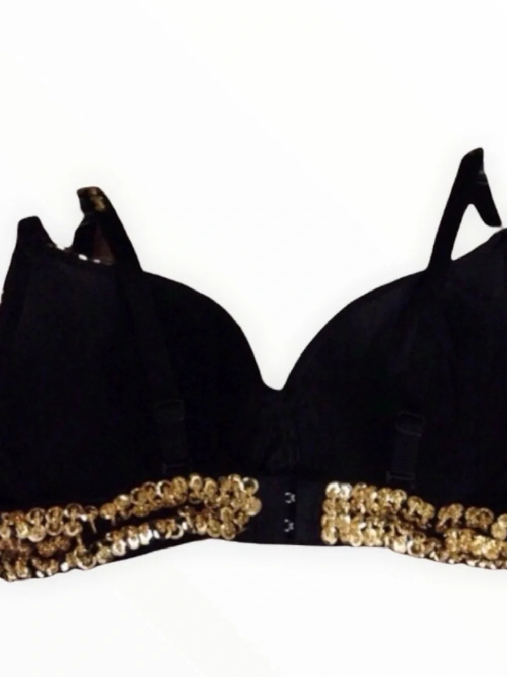 🔴 Stunning Sequins Gold Padded Bra